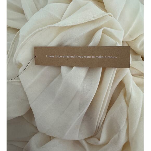 Reformation Rafina Dress ivory pleated wedding bridal maxi loose fit size 6 - Picture 12 of 15